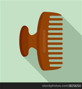 Horse comb icon. Flat illustration of horse comb vector icon for web design. Horse comb icon, flat style