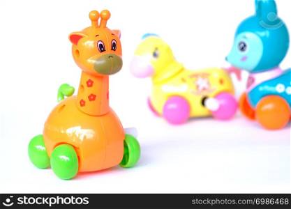 horse deer giraffes toy children wind up made of plastic cute colorful