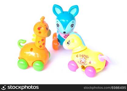 horse deer giraffes toy children wind up made of plastic cute colorful