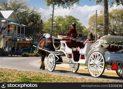 Horse drawn on the road, St. Augustine, Florida, USA