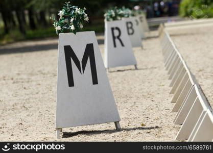 Horse Dressage Rings letter post and field fence