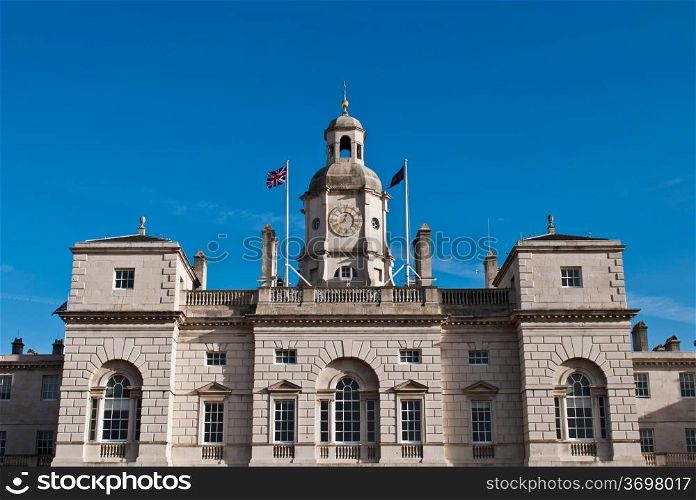 Horse Guards Building in London, England (against a blue sky)