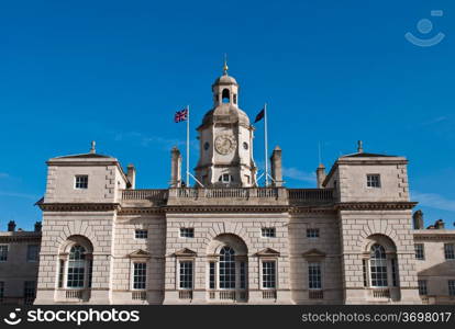 Horse Guards Building in London, England (against a blue sky)