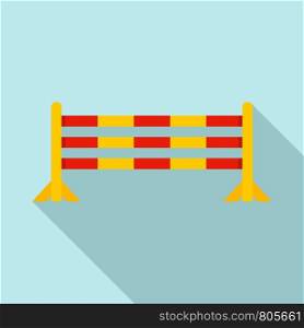 Horse jump obstacle icon. Flat illustration of horse jump obstacle vector icon for web design. Horse jump obstacle icon, flat style