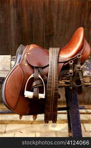 Horse riders complements, rigs, mounts, leather over wood