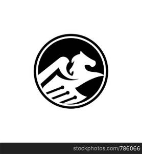 horse with negative logo template