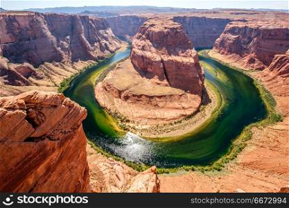 Horseshoe Bend on Colorado River. Horseshoe Bend on Colorado River in Glen Canyon, Arizona, USA