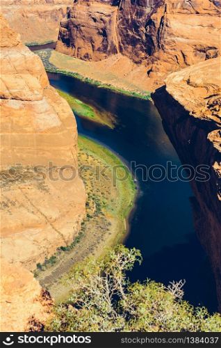 Horseshoe Bend on Colorado River in Glen Canyon, Arizona, USA