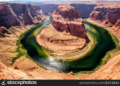 Horseshoe Bend on Colorado River in Glen Canyon, Arizona, USA