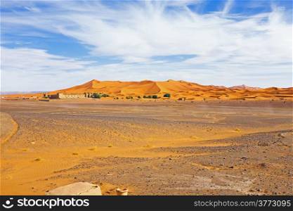 Hostel in the Erg Chebbi desert in Morocco Africa