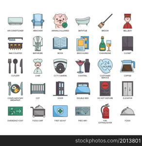 Hostel , Thin Line and Pixel Perfect Icons