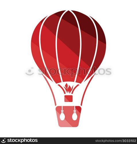 Hot air balloon icon. Hot air balloon icon. Flat color design. Vector illustration.