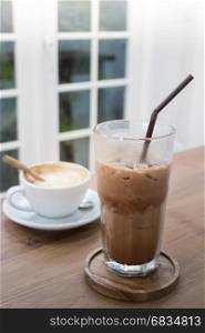 Hot And Cold Coffee Drink, stock photo
