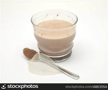 Hot chocolate on white