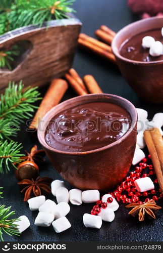 hot chocolate with spice in the cup