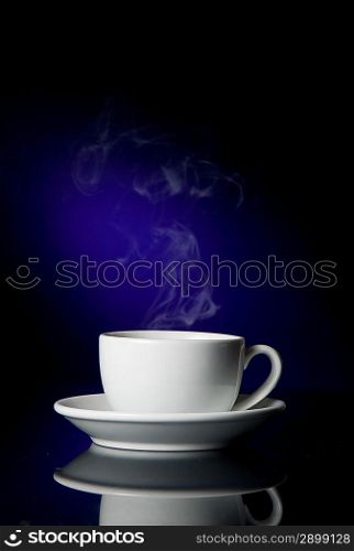 Hot coffe with smoke