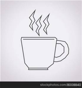 Hot coffee cup icon