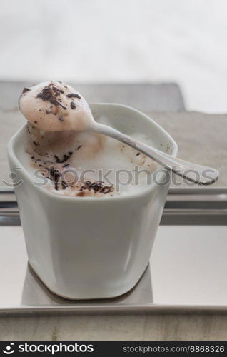 Hot cup of cocoa drink, stock photo