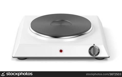Hot plate on white background