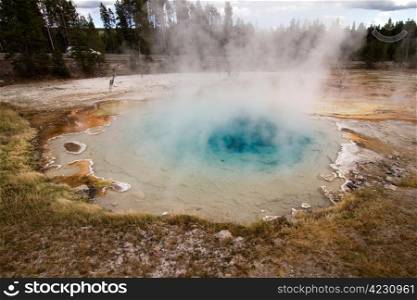 Hot pool in Yellowstone National Park, Wyoming, USA