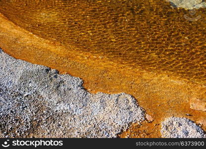 Hot thermal spring in Yellowstone National Park, Wyoming, USA