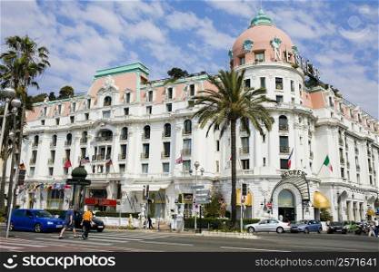 Hotel at a roadside, Hotel Negresco, Promenade des Anglais, Nice, France