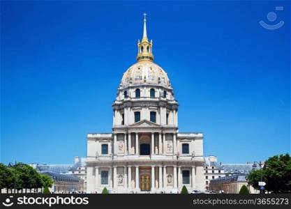 Hotel national des Invalides known as Les Invalides seen from Av de Tourvile in Paris, France