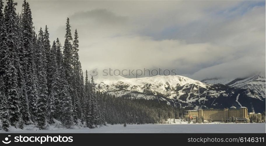 Hotel resort, Lake Louise, Banff National Park, Alberta, Canada