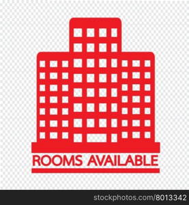 Hotel Rooms Available icon Illustration design