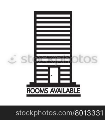 Hotel Rooms Available icon Illustration design&#xA;