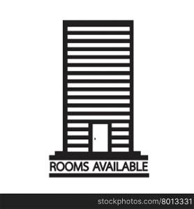 Hotel Rooms Available icon Illustration design&#xA;