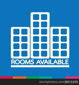 Hotel Rooms Available icon Illustration design&#xA;