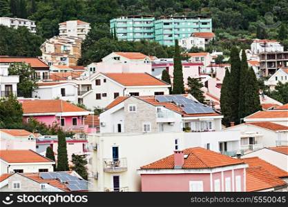 Hotels and local houses in Petrovac, Montenegro