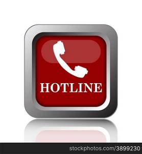 Hotline icon. Internet button on white background