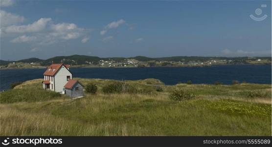 House along coast, Trinity, Trinity Bay, Bonavista Peninsula, Newfoundland And Labrador, Canada