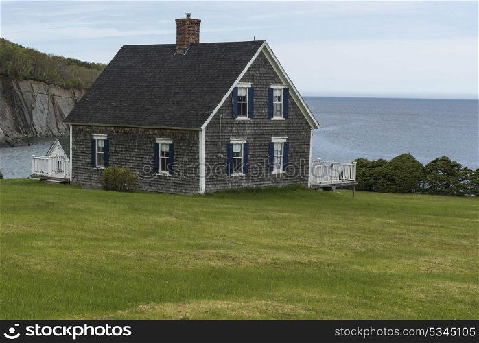 House at waterfront, St. Margaret Village, Cape Breton Island, Nova Scotia, Canada