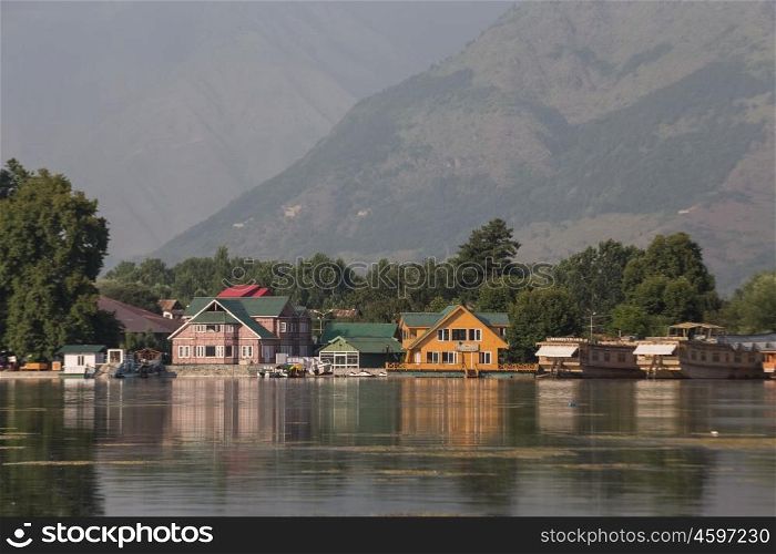 House boats in lake Kashmir, India