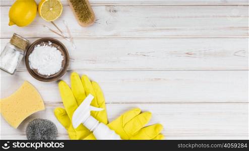 house eco cleaners yellow protection gloves