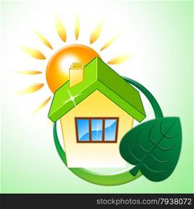 House Eco Indicating Go Green And Environmental