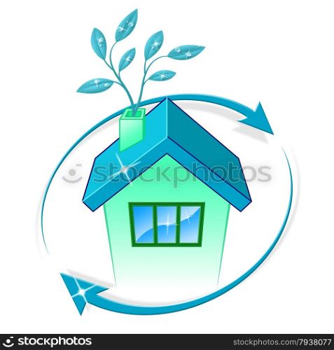House Eco Meaning Go Green And Houses