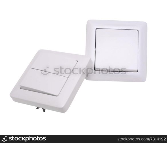 House electric switches on a white background.