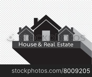 House icon and Real Estate Building abstract design