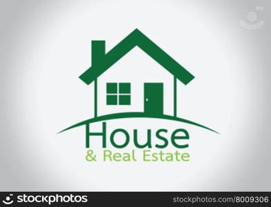 House icon and Real Estate Building abstract design