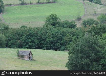 House in a field