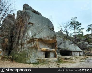 "House in rock ( "Skeli Dovbusha" , Ivano-Frankovsk Region, Ukraine )"