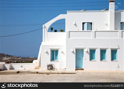 house in santorini greece europe old construction white and blue