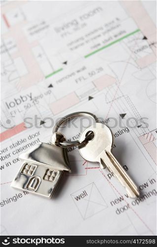 House key on ring