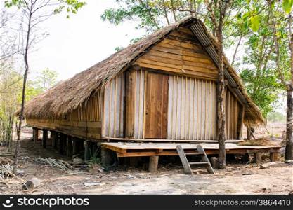 house of people at Daklak province, Vietnam. Houses usually make by wood