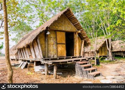 house of people at Daklak province, Vietnam. Houses usually make by wood