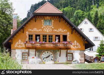 House of the Hofgut Sternen cuckoo . House of the Hofgut Sternen cuckoo in the black forest in Germany